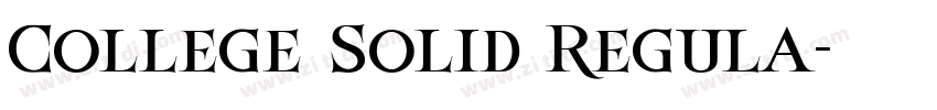 College Solid Regula字体转换